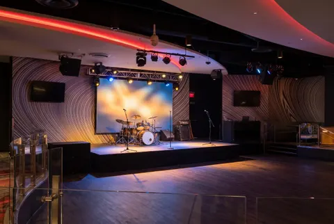 Empty showroom stage at PURE Casino Yellowhead